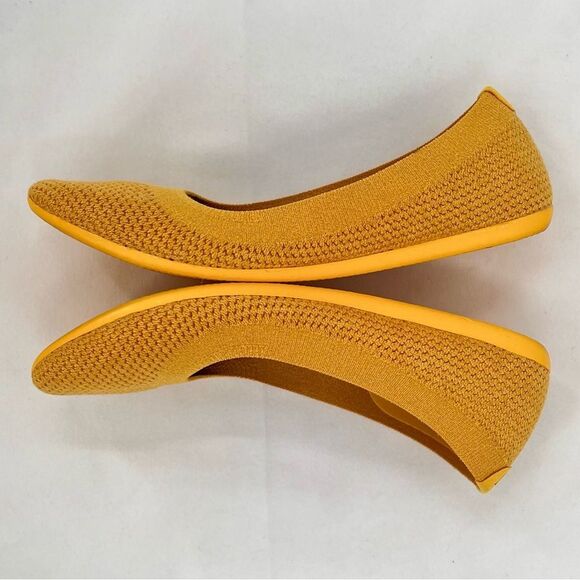 Allbirds Knit Tree Breezers Thrive Yellow Renewable Slip On Ballet Flats Size 6 - Picture 5 of 14